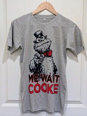 3/$30 EUC S Me Want Cookie Uncle Sam x Sesame Street Tee Shirt